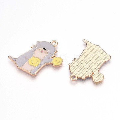 Alloy Enamel Pendants ENAM-T022-02B-01-1