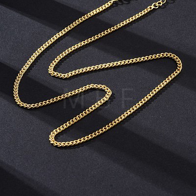 Brass Cuban Link Chain Necklaces for Women NJEW-D302-57G-1