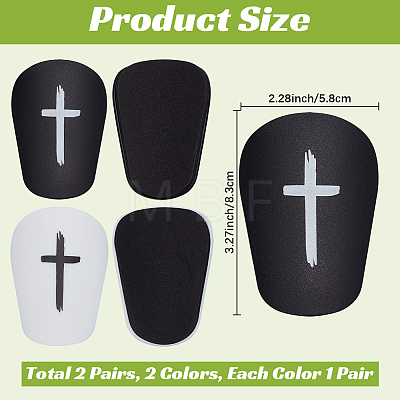 2 Pairs 2 Colors Plastic Shin Guard AJEW-CN0007-05B-1