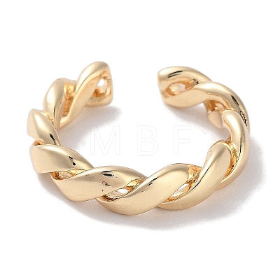 Brass Cuff Rings RJEW-G310-08G-1