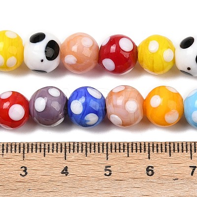Handmade Lampwork Beads LAMP-D002-10mm-01C-1