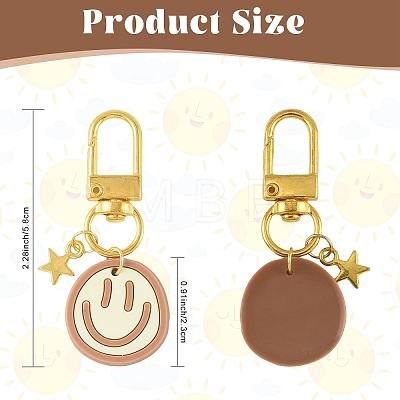 10Pcs 5 Styles PVC Plastic Pendant Decorations HJEW-YW00248-01-1