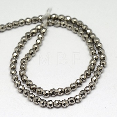 Electroplate Non-magnetic Synthetic Hematite Beads Strands G-J169B-4mm-M-1