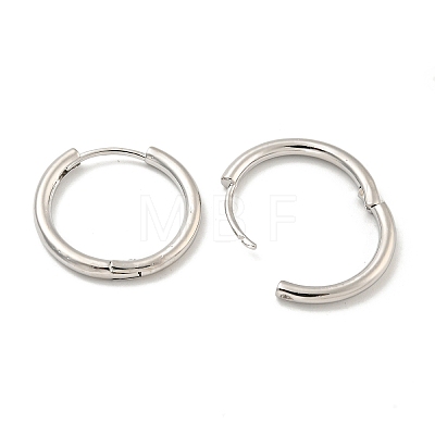 Brass Hoop Earrings EJEW-L211-08F-P-1