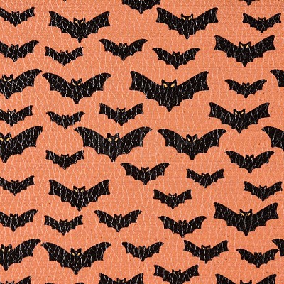Halloween Theme Imitation Leather Fabric DIY-D025-A09-1