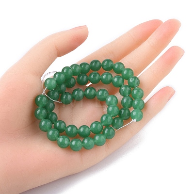 1 Strand Natural Green Aventurine Beads Strands G-YW0001-34-1