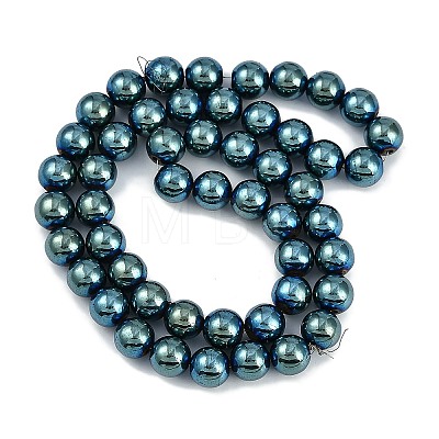 Electroplated Synthetic Magnetic Hematite Beads Strands G-G174-L01-01-1