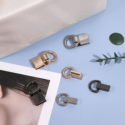 6Pcs 6 Styles Alloy Bag Side D Ring Clip FIND-CA0008-19-1