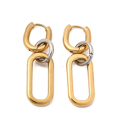 304 Stainless Steel Hoop Earrings for Women EJEW-G463-02GP-1