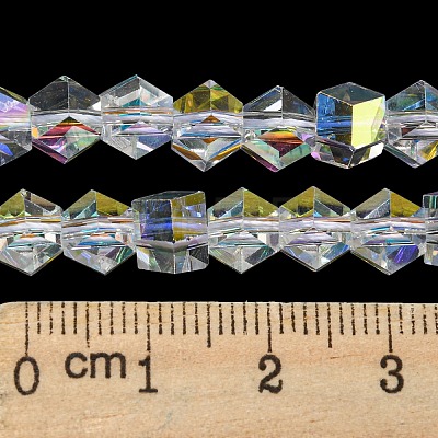 Electroplate Glass Beads Strands EGLA-C003-05-1