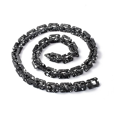 Spray Painted CCB Plastic Cable Chains AJEW-JB01046-02-1
