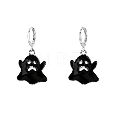 Halloween Alloy Enamel Hoop Earrings FS-WG6BEC1-06-1