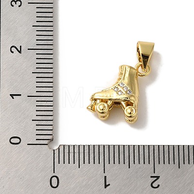 Rack Plating Brass Micro Pave Cubic Zirconia Charms KK-U027-34G-1