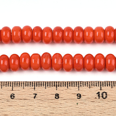 Opaque Spray Painted Glass Beads X-GLAA-ZX008-8mm-18M-1
