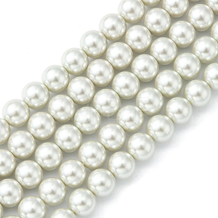 Eco-Friendly Dyed Glass Pearl Round Beads Strands HY-A002-10mm-RB009-1