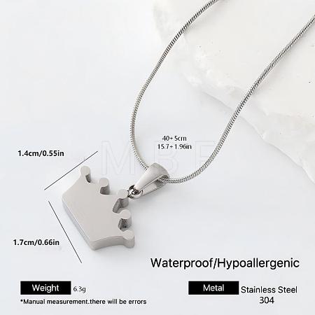 304 Stainless Steel Pendant Necklaces DT5242-3-1