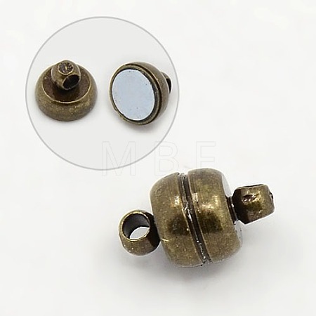 Brass Magnetic Clasps with Loops X-KK-H361-AB-1