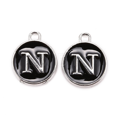 Platinum Plated Alloy Charms X-ENAM-S118-02N-P-1