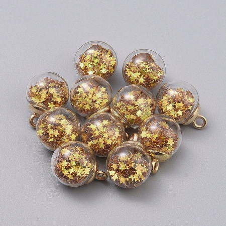 Transparent Glass Globe Pendants GLAA-TAC0002-I03-1