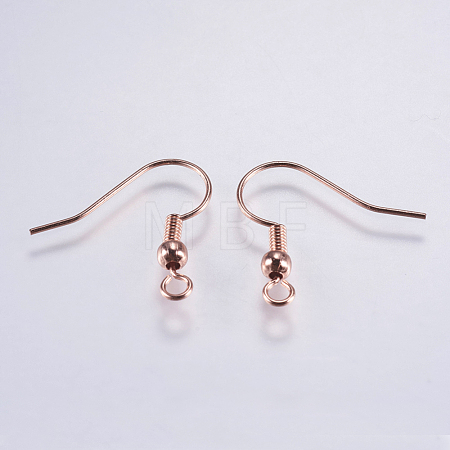 Brass Earring Hooks X-KK-F737-42RG-RS-1