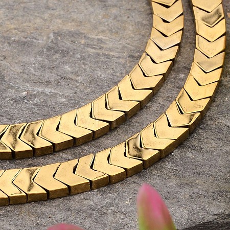 Electroplated Arrows Non-magnetic Synthetic Hematite Bead Strands X-G-E295-10B-1
