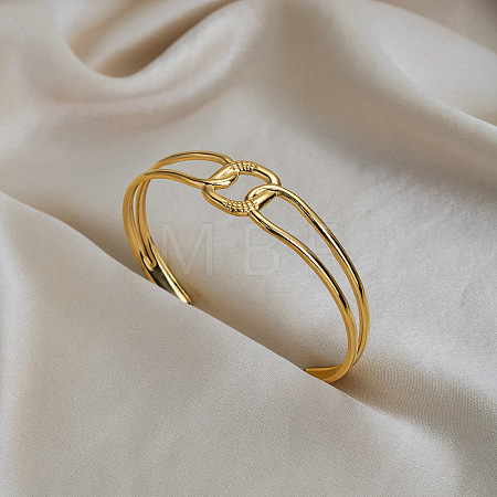 Vintage Square 104 Stainless Steel Cuff Bangles for Women TV6485-1