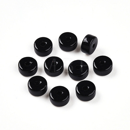 Opaque Solid Color Glass Beads X1-GLAA-N007-6x3mm-A01-1