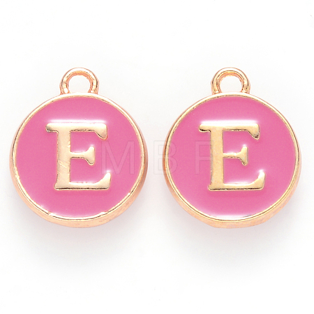 Golden Plated Alloy Enamel Charms ENAM-S118-08E-1
