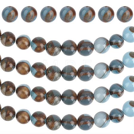 80Pcs Natural Chalcedony Beads Strands G-PA0002-36B-1