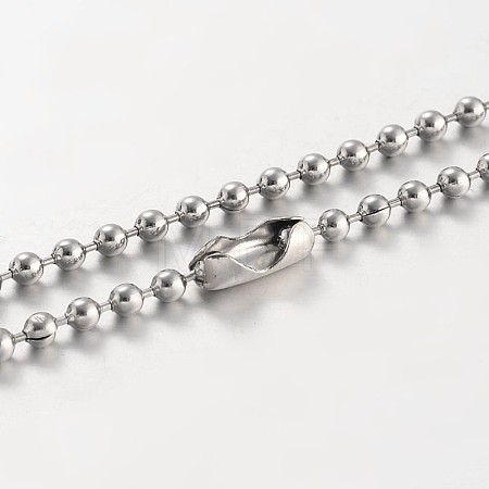 Tarnish Resistant Stainless Steel Ball Chains Necklace NJEW-JN01427-01-1