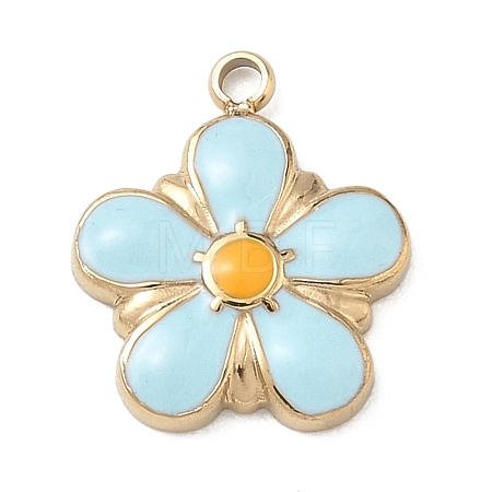 304 Stainless Steel Enamel Pendants STAS-I369-04G-03-1