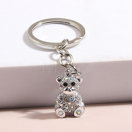 Platinum Zinc Alloy Keychain PW-WG55237-02-1