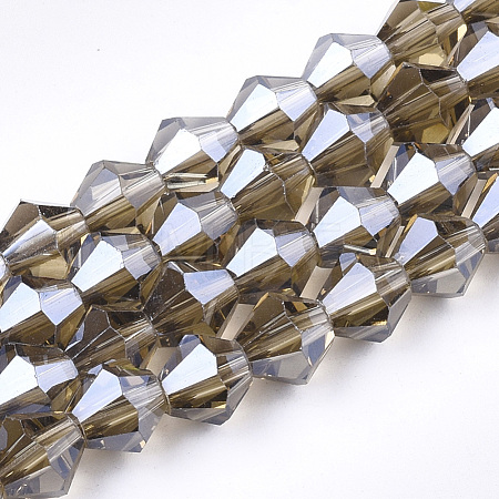 Electroplate Glass Beads Strands EGLA-Q118-6mm-A06-1