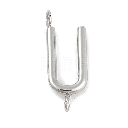 304 Stainless Steel Letter Connector Charms STAS-M108-01P-21-1