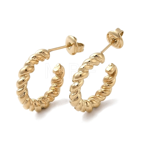 304 Stainless Steel Twist Stud Earrings EJEW-Q781-16G-1