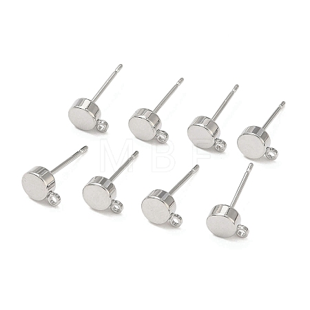 SHEGRACE Brass Stud Earring Findings XGR0105P-151P-1