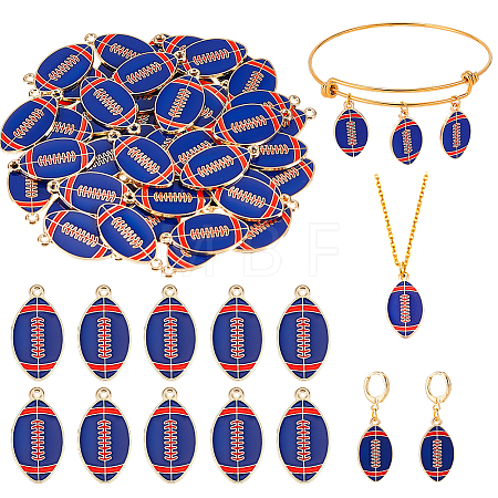 50Pcs Alloy Enamel Pendants ENAM-GA0001-24-1