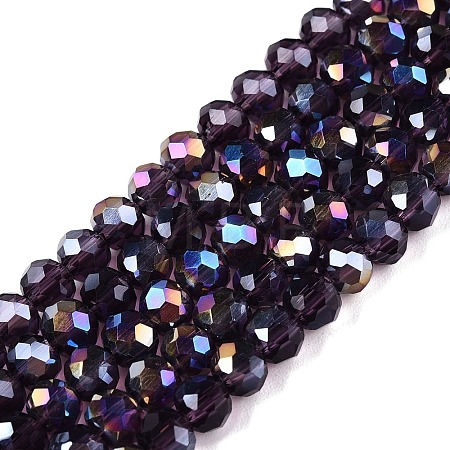 Electroplate Glass Beads Strands EGLA-A044-T4mm-B15-1