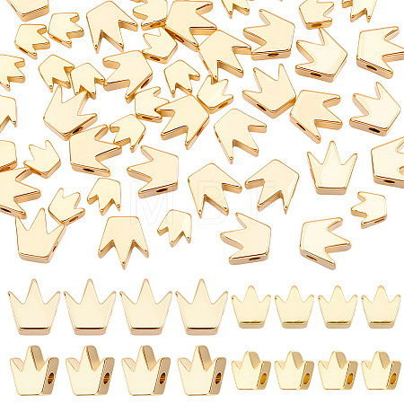 50Pcs 2 Styles Brass Beads KK-BBC0027-41-1