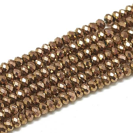 Electroplate Glass Beads Strands EGLA-Q112-C06-1