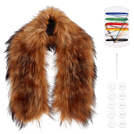 Artificial Wool Fur Collar AJEW-PH0008-64A-1