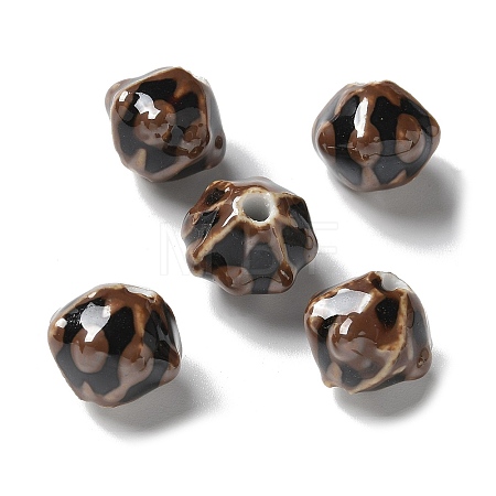 Vintage Porcelain Pumpkin Beads PORC-L080-A09-1