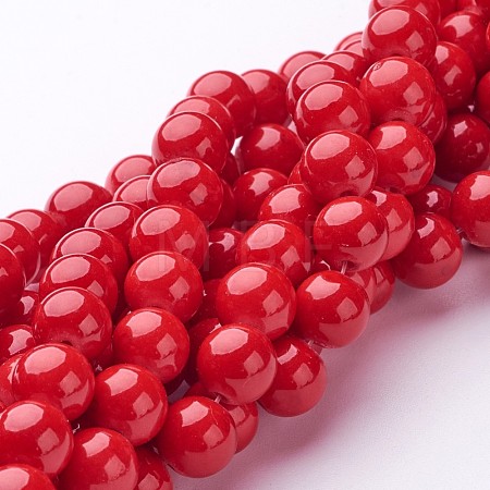 Natural Mashan Jade Round Beads Strands X-G-D263-8mm-XS31-1