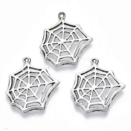 Tibetan Style Alloy Pendants TIBE-N010-14AS-RS-1