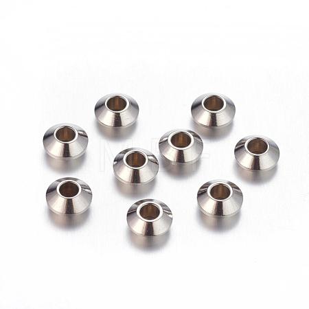 Tarnish Resistant 304 Stainless Steel Bicone Spacer Beads X-STAS-Q174-01-1