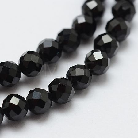 Natural Black Spinel Beads Strands X-G-E366-07-3mm-1