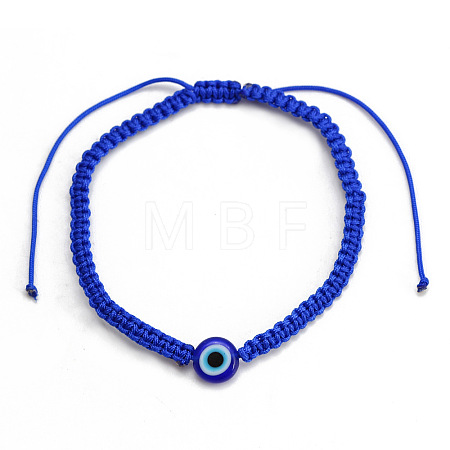 Evil Eye Lampwork Bead Braided Bead Bracelets NE0234-1-1