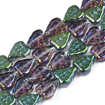 Electroplate Glass Beads Strands EGLA-S188-16-C03-1