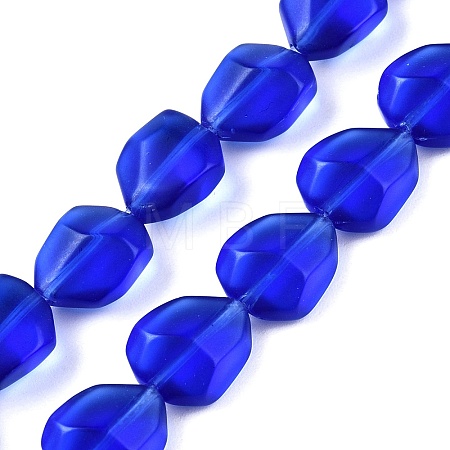 Frosted Glass Beads Strands GLAA-T023-30F-1