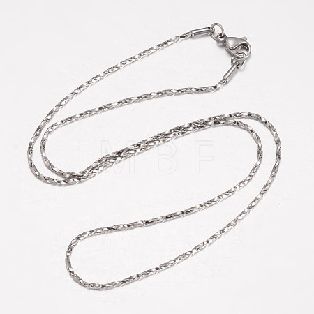 Non-Tarnish 304 Stainless Steel Necklace MAK-K062-06P-1.4mm-1